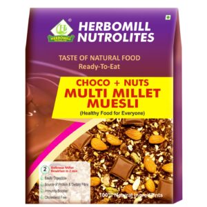 herbomill nutrolites choco+nuts millet muesli 250 g