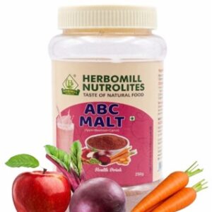 The Herbomill ABC Malt Powder, 250g|Dry Fruits|Apple Beetroot Carrot Mix|Chemical Free|For Kids & Adults