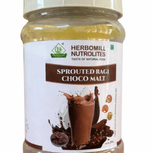 Herbomill Nutrolites Sprouted Ragi Choco Malt Powder 250g | nutritious energy drink | Sprouted Ragi| No refined sugar | Vitamin Rich | Preservative Free